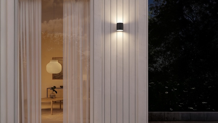 Väggarmatur Upp/Ner 10W Svart Plejd